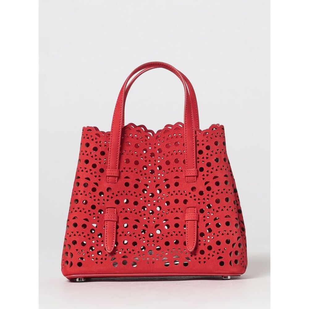 Alai�A Women Alaia Mina Perforated Nubuck Handbag With Removable Pouch